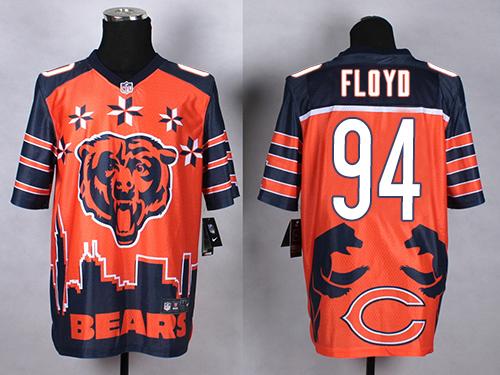 Nike Bears #94 Leonard Floyd Orange Men's Stitched NFL Elite Noble Fashion Jersey